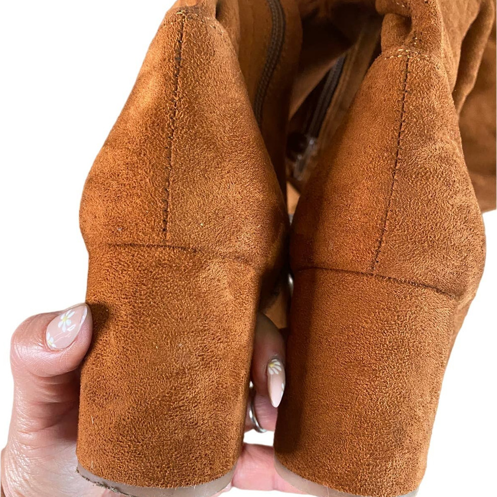 Coconuts Matisse Reginald Suede Over the Knee Block Heel Boots 7.5 Camel Brown - Picture 4 of 6